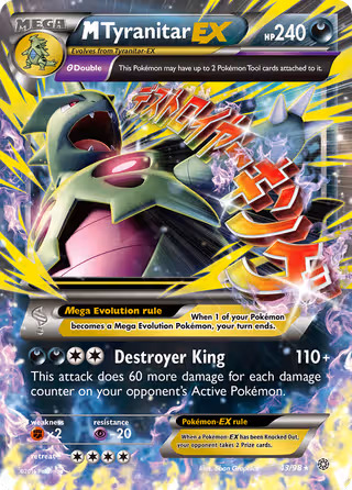 M Tyranitar EX 43/98 Pokemon card