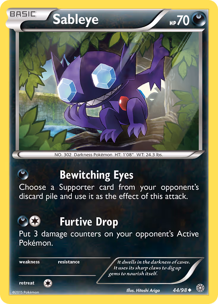 Sableye 44/98 Pokemon card