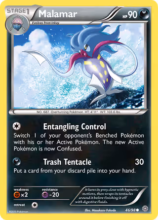 Malamar 46/98 Pokemon card
