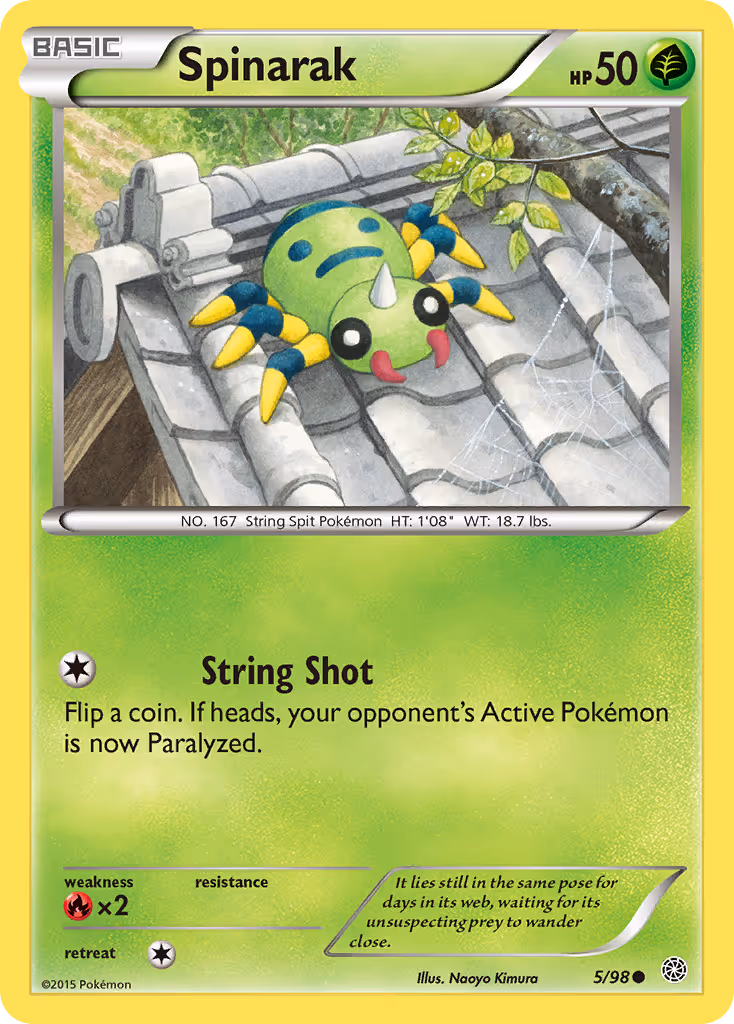 Spinarak 5/98 Pokemon card