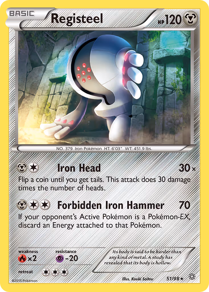 Registeel 51/98 Pokemon card