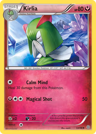 Kirlia 53/98 Pokemon card