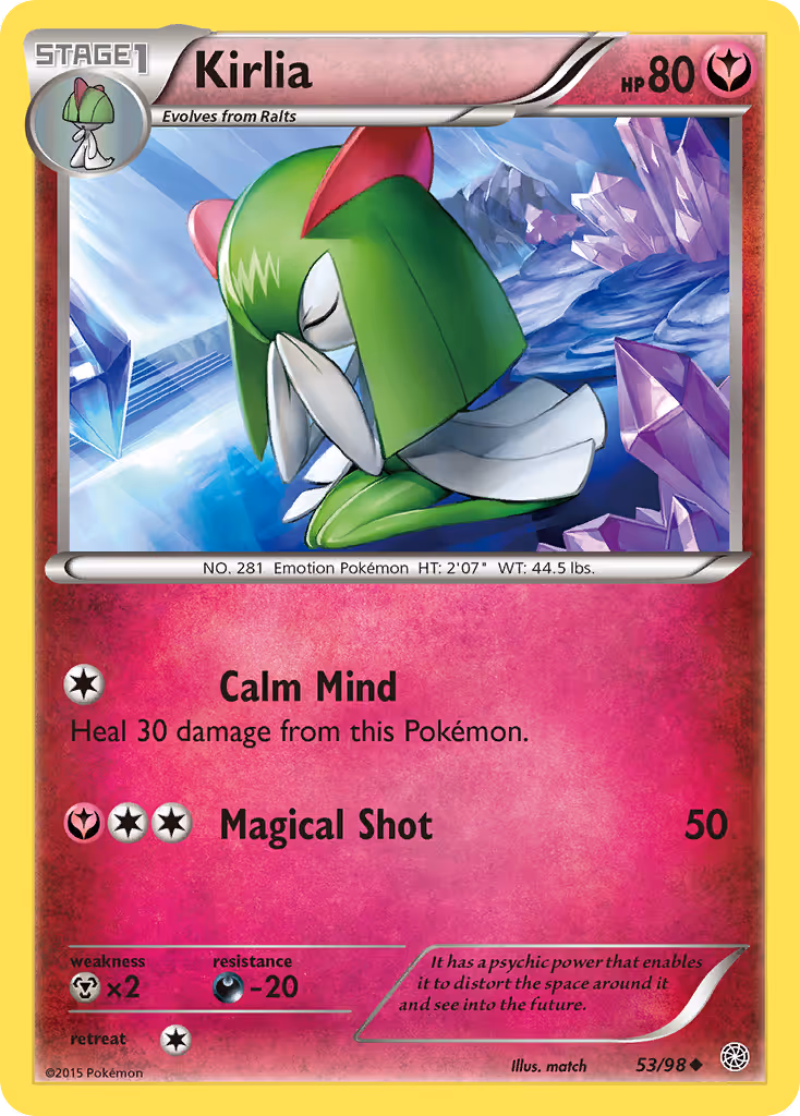 Kirlia 53/98 Pokemon card