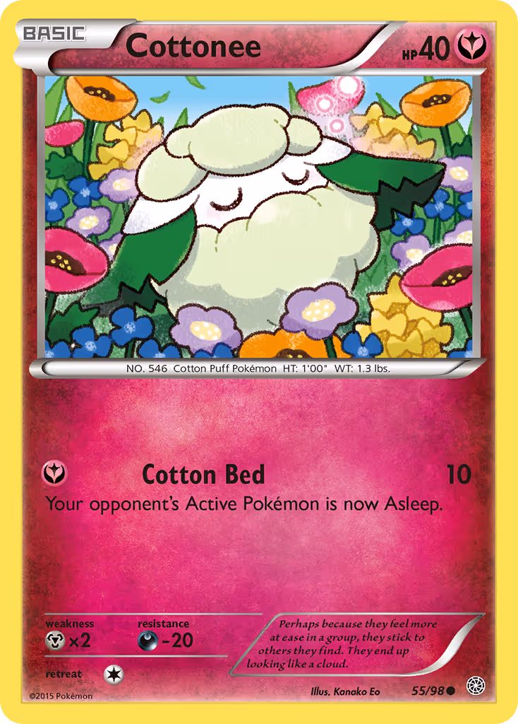 Cottonee 55/98 Pokemon card