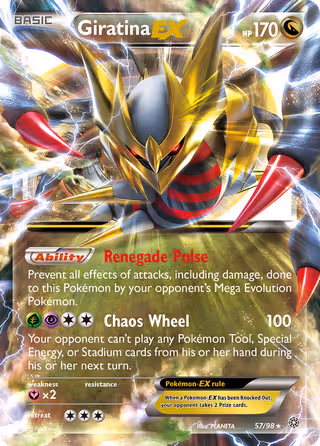 Giratina EX 57/98 Pokemon card