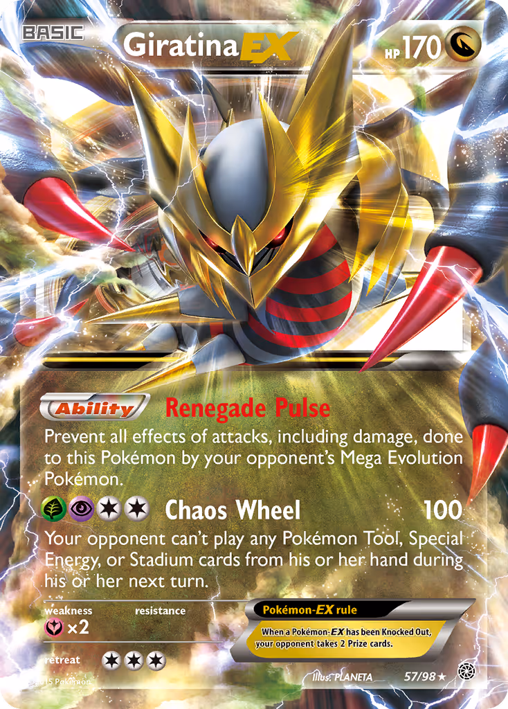 Giratina EX 57/98 Pokemon card