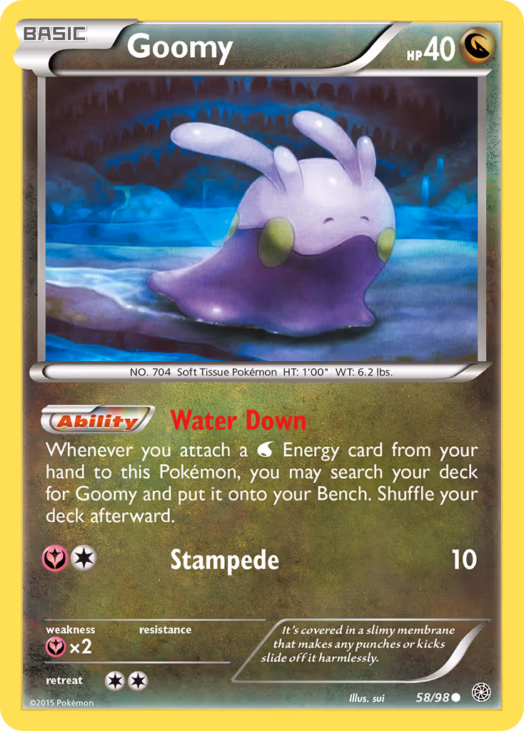 Goomy 58/98 Pokemon card