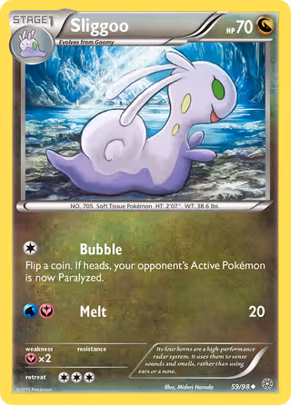 Sliggoo 59/98 Pokemon card