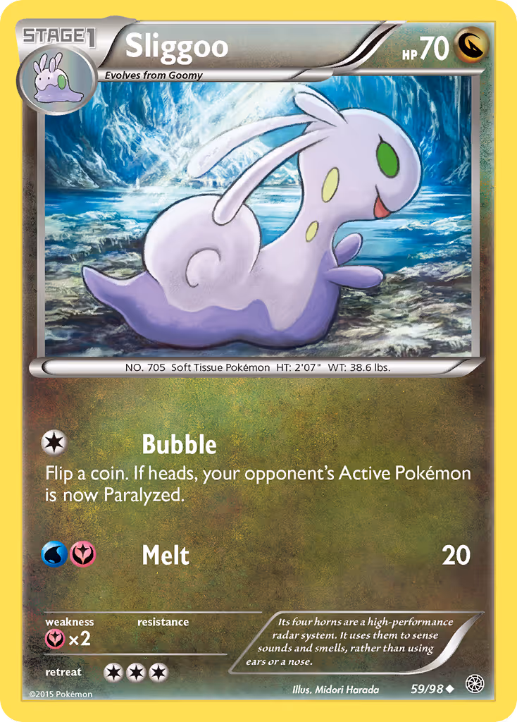 Sliggoo 59/98 Pokemon card