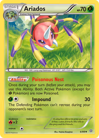 Ariados 6/98 Pokemon card