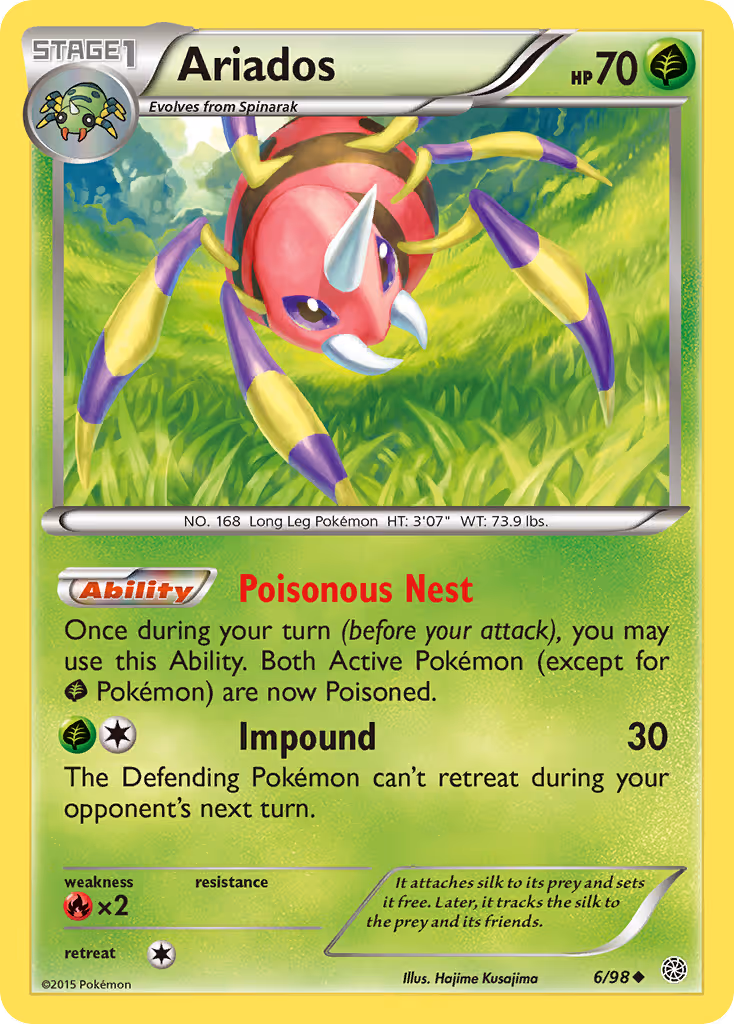 Ariados 6/98 Pokemon card