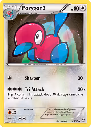 Porygon2 65/98 Pokemon card