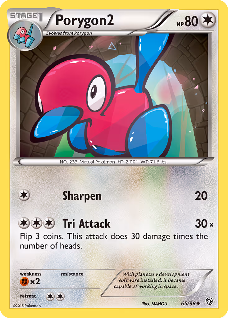 Porygon2 65/98 Pokemon card