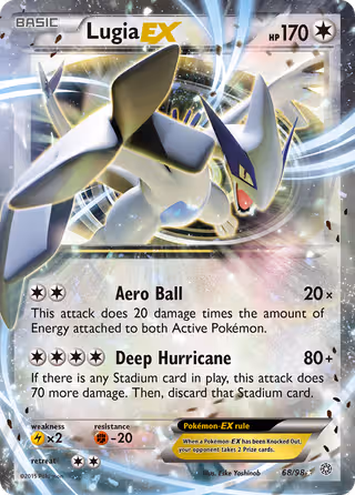 Lugia EX 68/98 Pokemon card