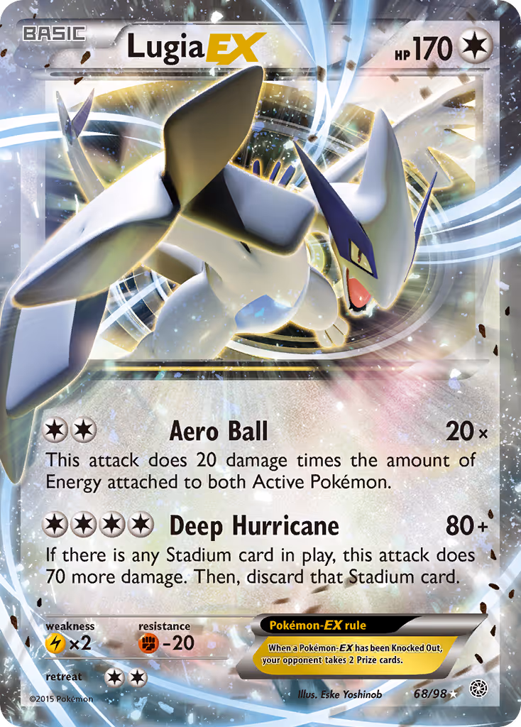 Lugia EX 68/98 Pokemon card