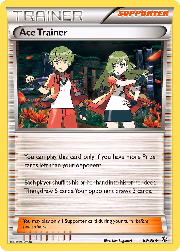 Ace Trainer 69/98 Pokemon card