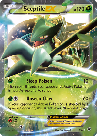 Sceptile EX 7/98 Pokemon card