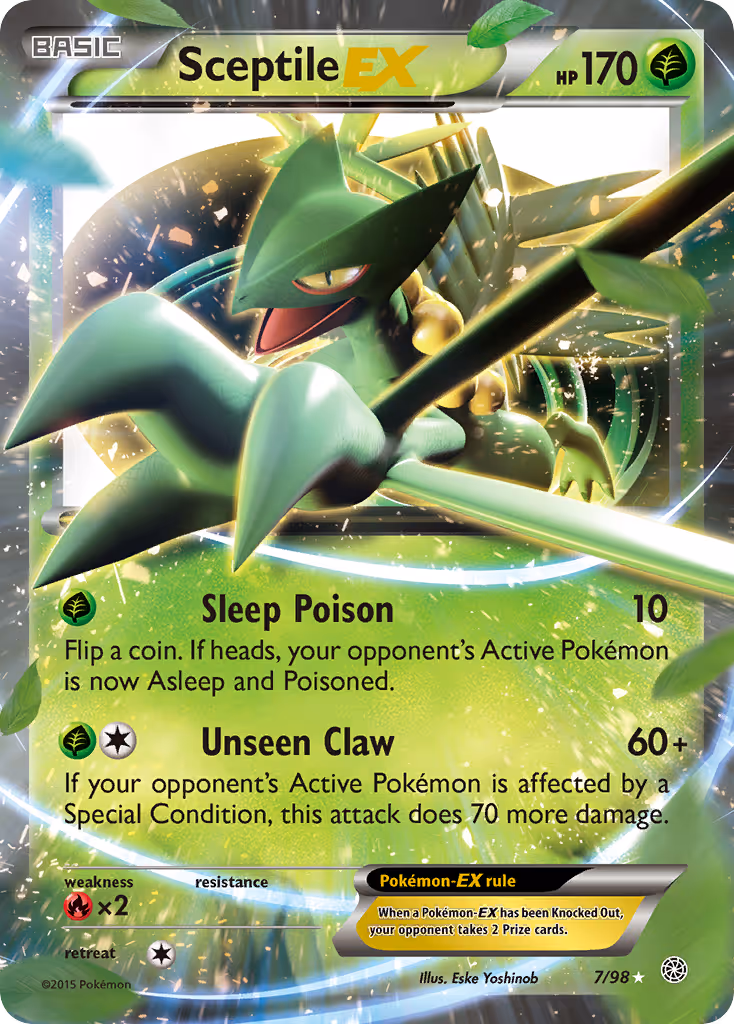 Sceptile EX 7/98 Pokemon card