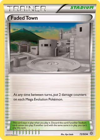 Faded Town 73/98 Pokemon card