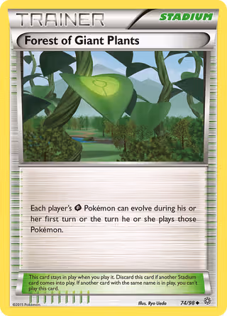 Forest of Giant Plants 74/98 Pokemon card