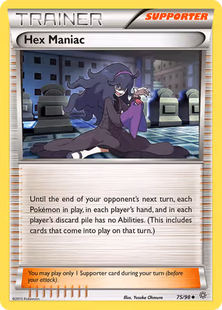 Hex Maniac 75/98 Pokemon card