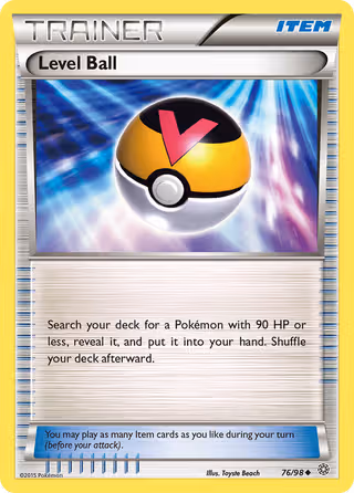 Level Ball 76/98 Pokemon card