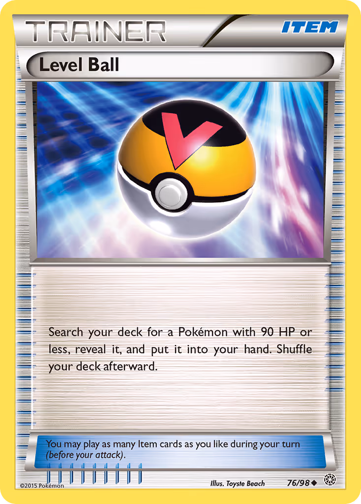 Level Ball 76/98 Pokemon card