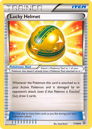 Lucky Helmet 77/98 Pokemon card
