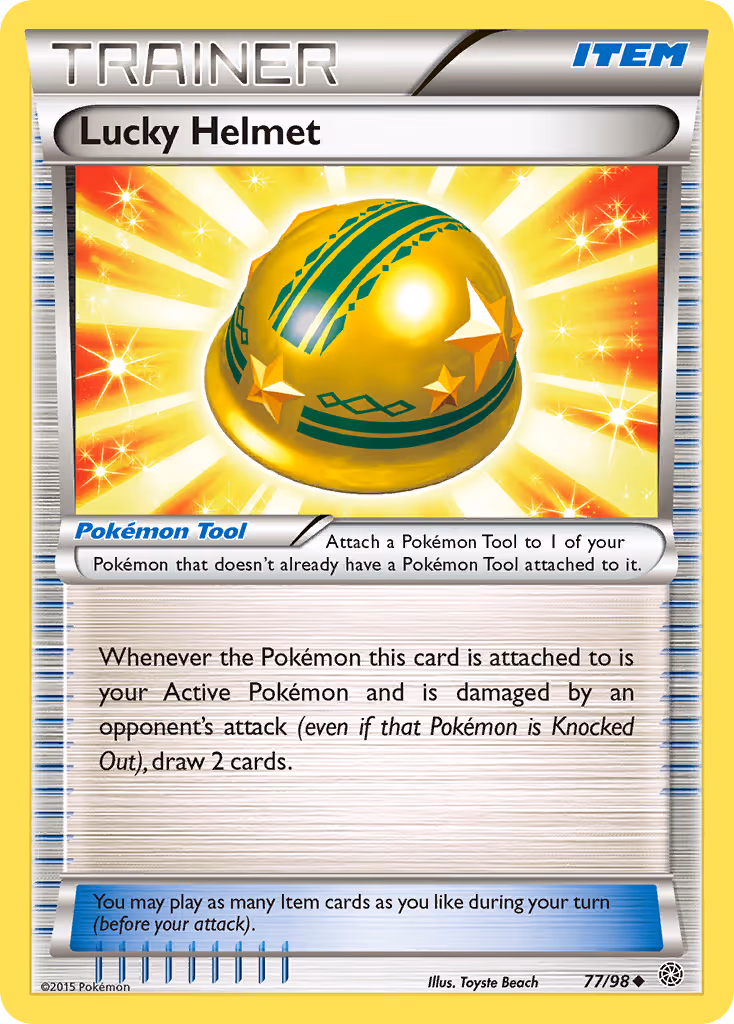 Lucky Helmet 77/98 Pokemon card