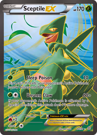 Sceptile EX 84/98 Pokemon card