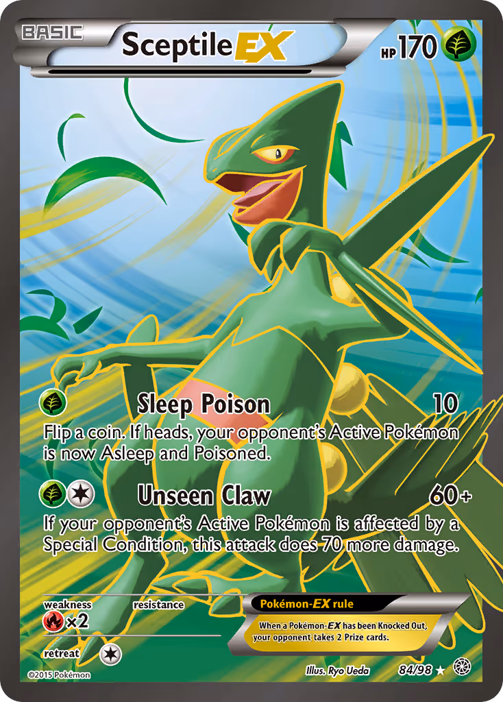 Sceptile EX 84/98 Pokemon card
