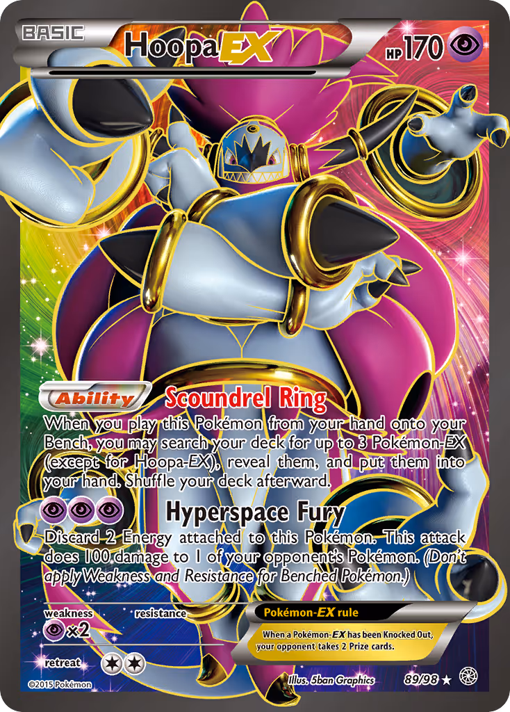 Hoopa EX 89/98 Pokemon card