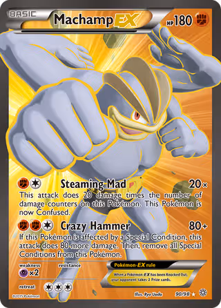 Machamp EX 90/98 Pokemon card