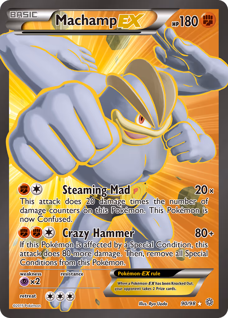 Machamp EX 90/98 Pokemon card