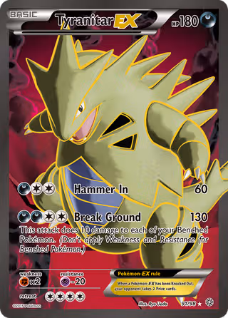 Tyranitar EX 91/98 Pokemon card