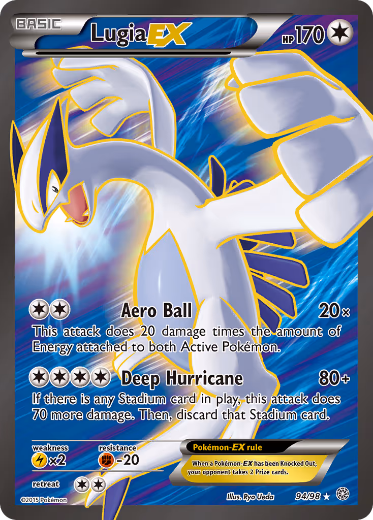 Lugia EX 94/98 Pokemon card