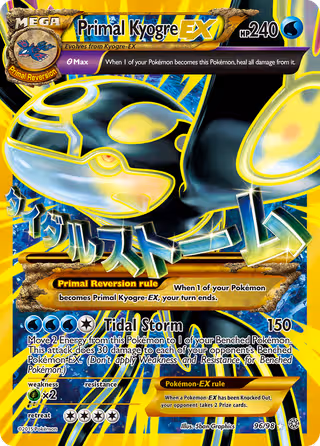 Primal Kyogre EX 96/98 Pokemon card