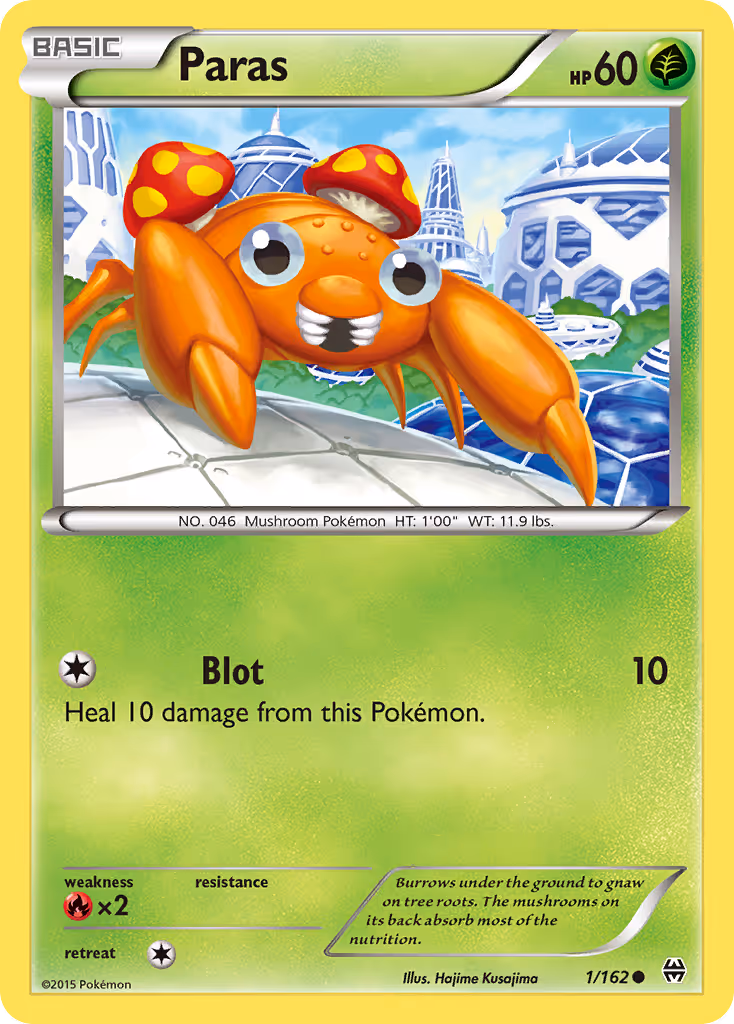 Paras 1/162 Pokemon card