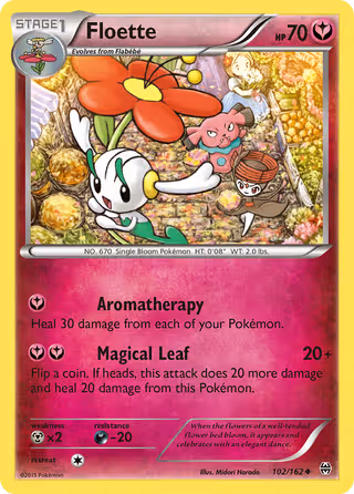 Floette 102/162 Pokemon card