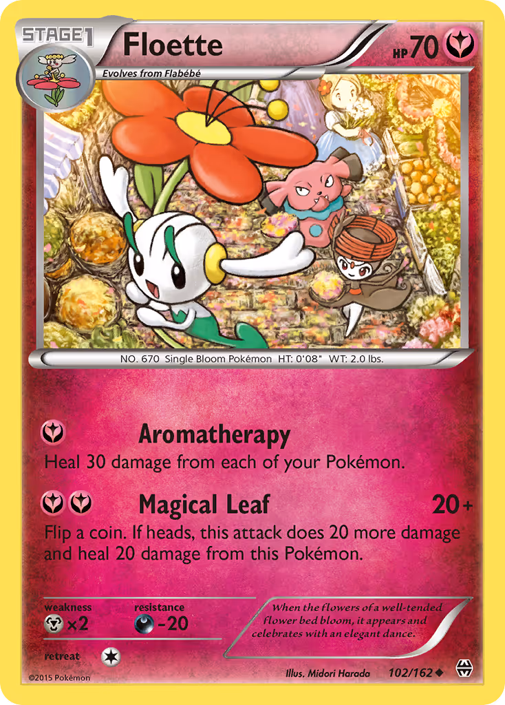 Floette 102/162 Pokemon card