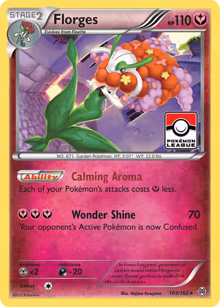 Florges 103/162 Pokemon card