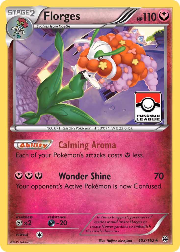 Florges 103/162 Pokemon card