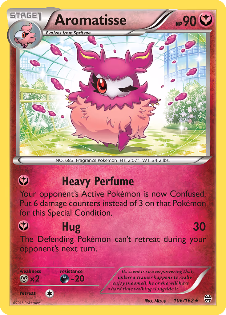 Aromatisse 106/162 Pokemon card