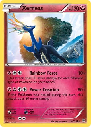 Xerneas 107/162 Pokemon card