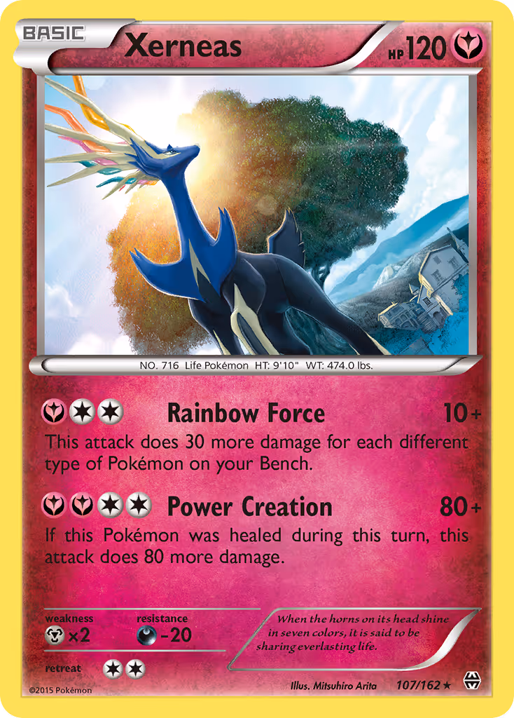Xerneas 107/162 Pokemon card