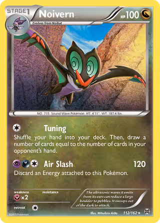 Noivern 112/162 Pokemon card