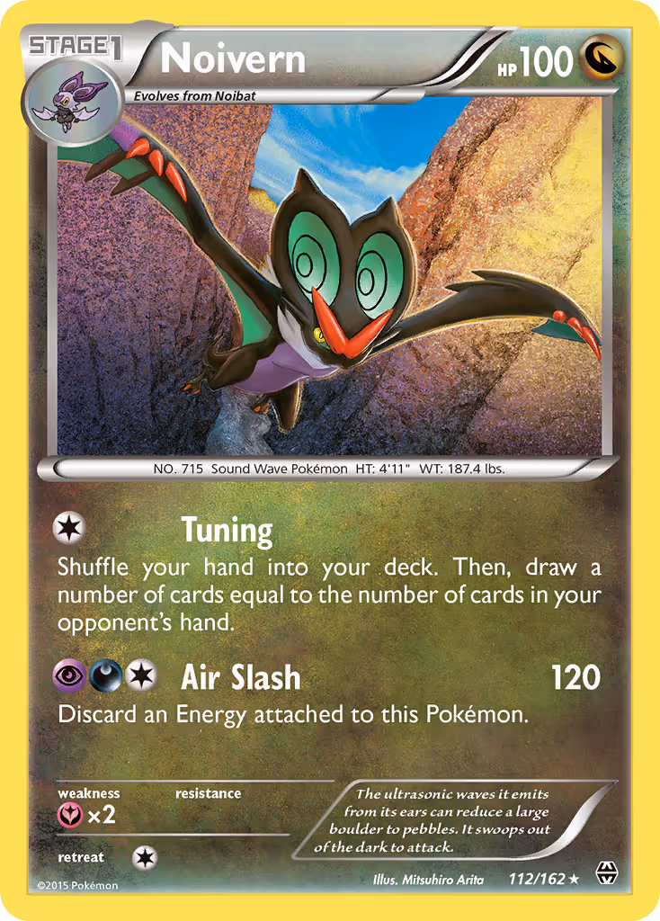 Noivern 112/162 Pokemon card