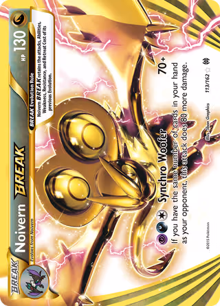 Noivern BREAK 113/162 Pokemon card