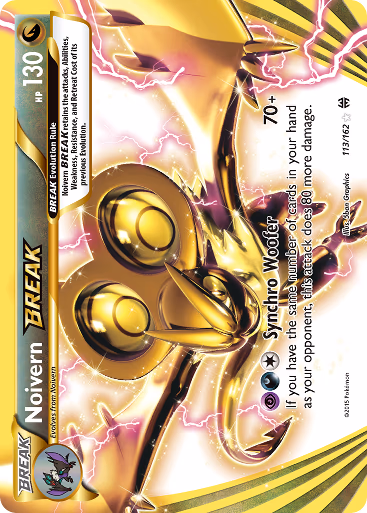 Noivern BREAK 113/162 Pokemon card