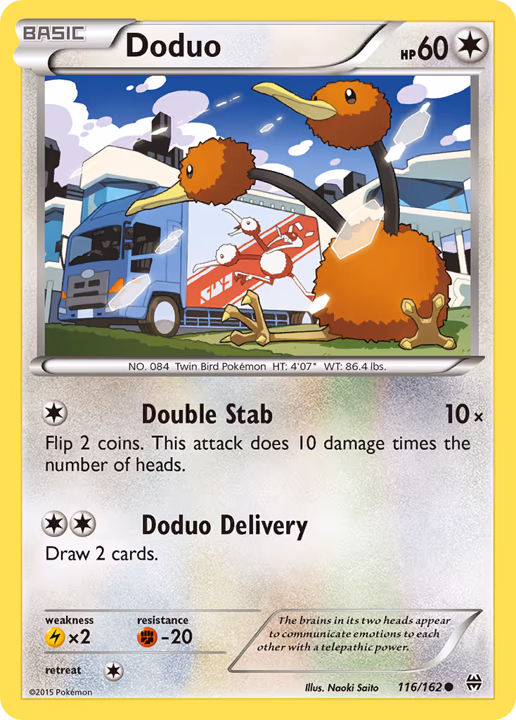 Doduo 116/162 Pokemon card